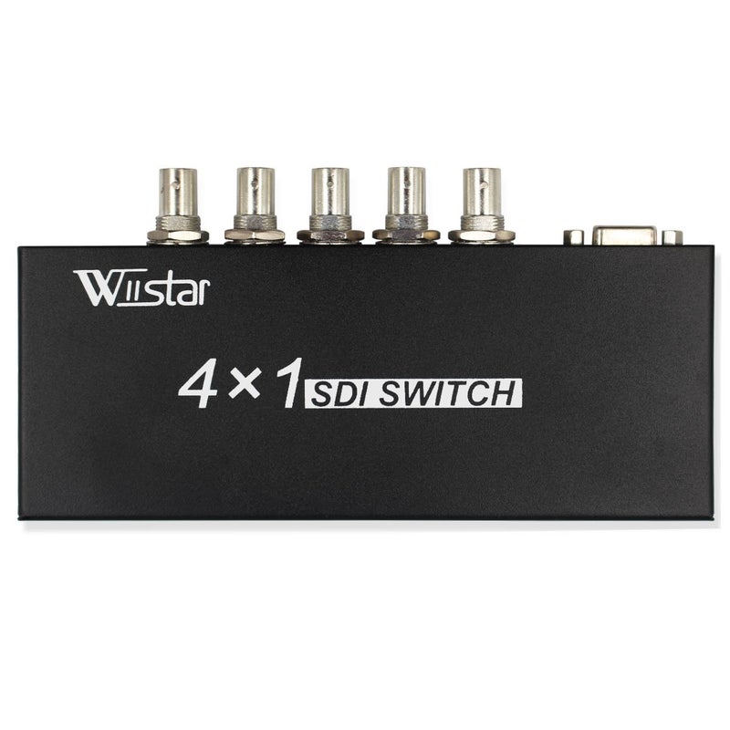 Wiistar 4x1 3Gb/s SDI Switcher with ReClock Technology, Supports SD, HD and 3G-SDI up to 1320 Ft (4 inputs and 1 Output) - Image 1
